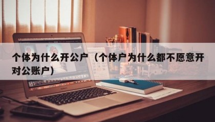 个体为什么开公户（个体户为什么都不愿意开对公账户）