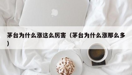 茅台为什么涨这么厉害（茅台为什么涨那么多）
