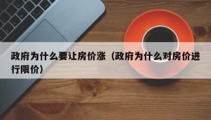 政府为什么要让房价涨（政府为什么对房价进行限价）